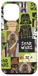 iPhone 14 Plus Star Wars Chewbacca Darth Vader Boba Fett Character Doodles Case