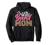 Band Mom Leopard Print Music Instruments Pullover Hoodie