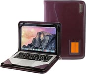 Broonel Purple Leather Case For HP Dragonfly G4 13.5" Sure View Business Laptop