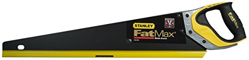 Stanley - Scie Égoïne Jet Cut Appliflon 550 Mm Gamme FatMax - Fabriqués En France - Denture JetCut 7Dents - Traitement HardPoint - Traitement Blade Armor - Poignée Tri Matière