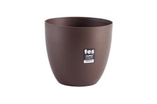 Plastiken Pot et jardinière de fleurs bol tes - 22 cm bronze