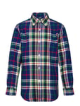 Ralph Lauren Kids Plaid Cotton Oxford Shirt Blå