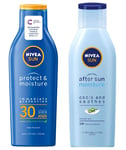 Nivea Sun Protect & Moisture SPF 30  200ml + After Sun Moisture 200ml Twin Pack