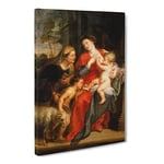 The Virgin And Child By Peter Paul Rubens Classic Painting Canvas Wall Art Print Ready to Hang, Framed Picture for Living Room Bedroom Home Office Décor, 24x16 Inch (60x40 cm)