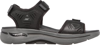 Skechers Skechers Men's Go Walk Arch Fit Sandal Black Charcoal 44, Black Charcoal