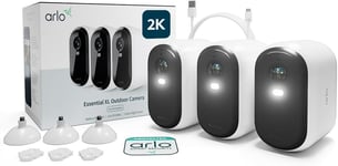 Arlo Essential 2K XL Video Security Camera Outdoor, 24-Month Battery Operated