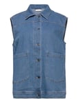 Kcnicala Denim Vest Blue Kaffe Curve