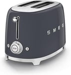 Smeg TSF01GRUK 50's Style 2 Slice Toaster Slate Grey