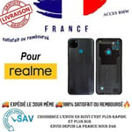 Cache Batterie Vitre Arrière Premium Noir Hache pour Realme C21-Y