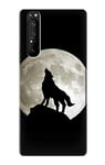 Wolf Howling at The Moon Case Cover For Sony Xperia 1 III