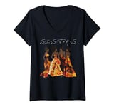 Womens Proud Black Sistas Queen Melanin Afro African American Women V-Neck T-Shirt