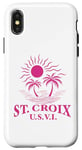 Coque pour iPhone X/XS Souvenirs de Saint-Croix usvi Îles Vierges américaines Rappel de vacances