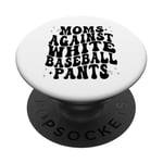 Moms Against White Pantalon de baseball amusant Maman Groovy PopSockets PopGrip Interchangeable