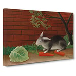 The Rabbit's Meal By Henri Rousseau Canvas Print for Living Room Bedroom Home Office Décor, Wall Art Picture Ready to Hang, 30 x 20 Inch (76 x 50 cm)