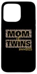 Coque pour iPhone 15 Pro Max Idée cadeau maman jumeaux 2025 naissance maman jumelle