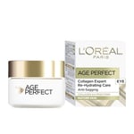 L'Oréal Age Perfect, Crème pour les yeux enrichie en peptides de collagène réhydratants, crème hydratante anti-relâchement pour les yeux Age Perfect cible les taches de vieillesse-15 ml