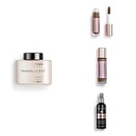 Makeup Revolution, Perfect Base Face Bundle, Conceal & Define C17 / F17 Concealer & Foundation, Translucent Loose Baking Powder and Glow Fixing Spray