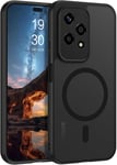 [Magnétique Coque Honor 200 Lite 5g,Translucide [Compatible Avec Magsafe], Etui Avec Aimant Protection Mat Rigide Housse Antichoc, Coque De Téléphone Honor 200 Lite Fin, Noir[Q861]