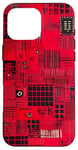 Coque pour iPhone 16 Pro Max Carte mère vintage à carreaux rouge