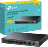 TP-Link 10-Port Gigabit Desktop Switch with 8-Port PoE+ 61 W PoE, 30W POE output