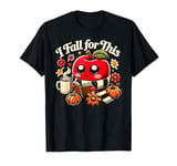 Cute Apple Autumn Vibes - I Fall For This - Fallen Fruit T-Shirt