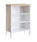 Meuble Etagère 3 niveaux en Bois blanc et naturel H 102 cm