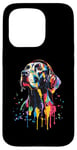 Coque pour iPhone 15 Pro Dogue Allemand Lover Pop Art portant des écouteurs Drôle Dogue Allemand