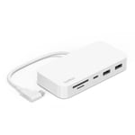 Belkin Usb-c 6-i-1 Multiport-hub Med Feste Usb 3.2 Gen 1 (3.1 Gen 1) Type-c