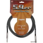 Black Tweed Guitar Cable Angle 4,5m