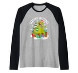 Rugrats Christmas Season's Greetings Happy Reptar Poster Raglan Baseball Tee