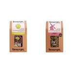 Teapigs Apple and Cinnamon Tea Bags Made With Whole Fruit Pieces (1 Pack of 50 Tea Bags) & Teapigs Liquorice and Peppermint Tea Made With Whole Flowers (1 Pack of 50 Tea Bags)