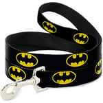 Buckle-Down Laisse pour Chien Batman Shield Noir/Jaune 1,8 m de Long 3,8 cm de Large