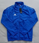Adidas Track Tracksuit Jacket Top Mens Medium Blue Full Zip Loose Fit Mesh Lined