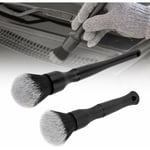 2 Pcs Pinceaux Nettoyage Voiture, Brosse à Détails Automatiques, Automatique de Voiture Détail Brosse pour Moteur/Tableau de Bord/Bouches