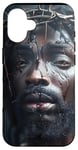 Coque pour iPhone 16 Jésus Noir, Christianisme, Église, Christ, Jésus