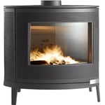 Poêle à bois Kaori - INVICTA - 9kW - Noir - Anthracite - Fonte