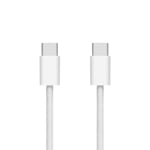 Linocell Flätad USB-C- till USB-C-kabel 60W Vit 0,5 m