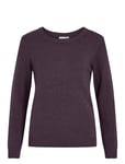 Viril O-Neck L/S Knit Top - Noos Tops Knitwear Jumpers Purple Vila