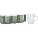 Mugg Espresso Glögg Glas handtag 6-pack Transparent