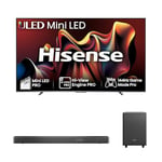 Hisense TV & Soundbar Bundle: 100U7NQTUK Mini-LED PRO TV Plus the AX3120G 3.1.2 Channel Soundbar with 360W Power with its Large Chamber Design-The Perfect Match for the ultimate Audio-Visual Experienc