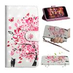 Huawei Y6 2019 patterned leather case - Flowered Tree Monivärinen