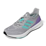 adidas Femme Pureboost 23 W Shoes-Low, Grey Two/Flash Aqua/FTWR White, 44 EU