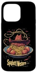 iPhone 14 Pro Max Western Spaghetti Fun Cowboy Pasta Funny Food Whimsical Art Case