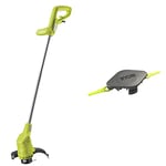 Ryobi RLT2925 290W 25cm Grass Trimmer,[Amazon Exclusive] & Double Serrated Blades Head for RAC155 Edger Black