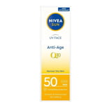 Nivea Sun UV Kasvot Anti-Age Q10 Aurinkovoide kasvoille SPF50, 50ml