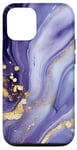 iPhone 13 Pro Purple Abstract Elegant Stone Design Case