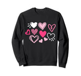 Cute Happy Valentines Day Cute Love Heart Pattern Women Kids Sweatshirt