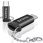 TRANLIKS Adapter USB C to Lightning,2 Pack Adapter USB C Male to Lightning Female, Only Supports Charging(Not Supports Headset Audio and Data Transfer)