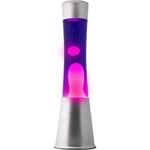 ITotal XL2348 Lampe à Lave 40 cm avec Base Argentée, Liquide Violet et Cire Rose