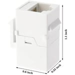 Ethernet Keystone Coupler, 20 Pack Cat6 RJ45 Keystone Jack Inline naarasliittimet